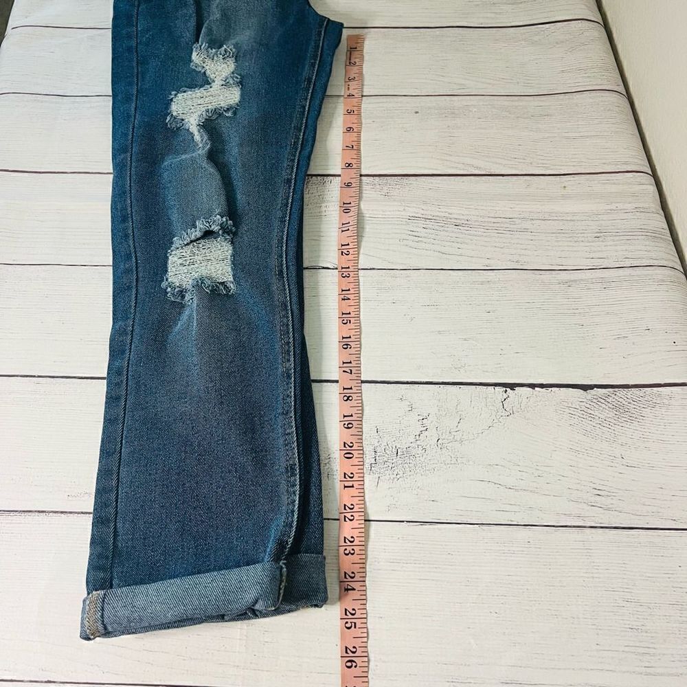 Mom denim distressed High Rise Womens' jeans size 5 - Picture 9 of 12